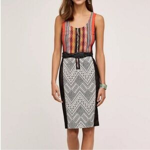 Byron Lars Gramercy Anthropologie sheath pencil dress 6